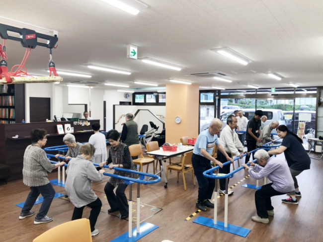 午前1コマ、午後2コマのデイサービスです